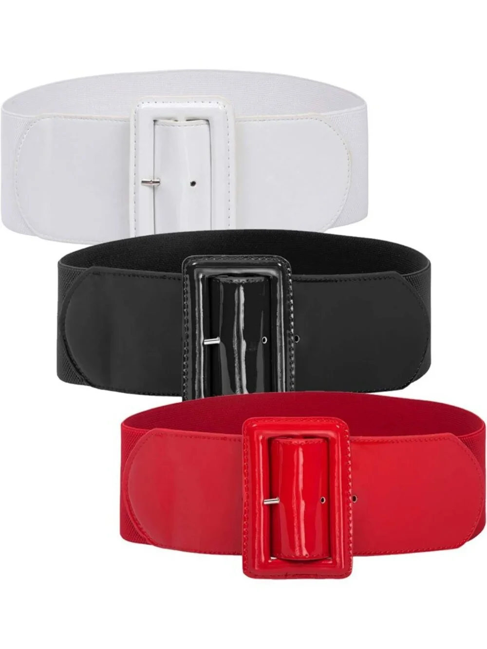 Women's 3-Inch Wide Stretchy Elastic Belt - Comfortable & Versatile Fashion